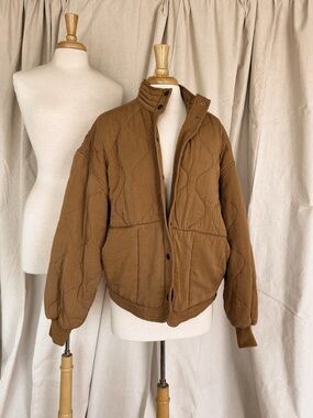 Blank NYC Tan Quilted Jacket